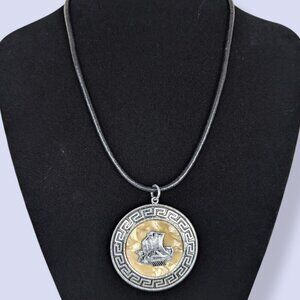 (2/$20) Ship of Theseus Greek Pendant Necklace